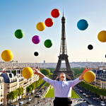 SEO & SEM Juggling Act**

Prompt: "A skilled juggler expertly manages SEO and SEM, depicted as bright, colorful balls in the air. The background shows a cityscape of Paris with iconic landmarks, symbolizing the media planner's challenge to balance immediate visibility (SEM) with long-term brand presence (SEO)."

**