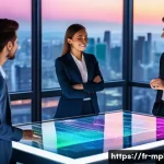 미디어 플래너의 CPA CPM CTR 이해 - **Prompt:** A diverse team of four young, enthusiastic marketing professionals (two men, two women, ...
